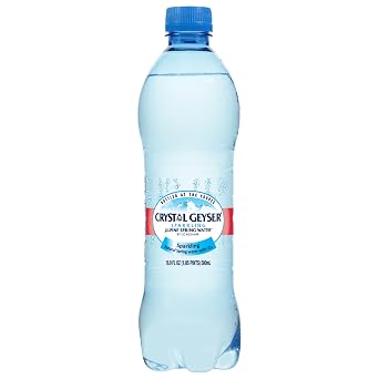 Crystal Geyser Sparkling Alpine Natural Spring Water, 24-Pack, 16.9oz Bottles, Zero Calories and No Sweeteners, Bottled at The Source