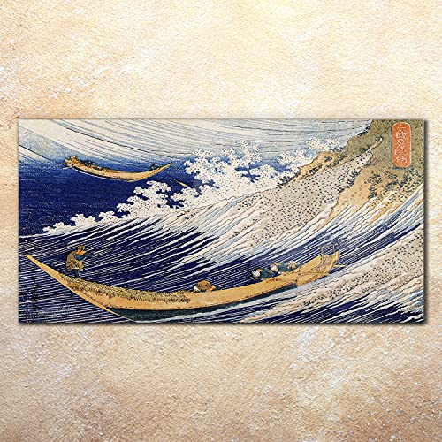 Tableau Acrylique Ocean Waves Hokusai 140x70 cm pour Décoration Murale - 2