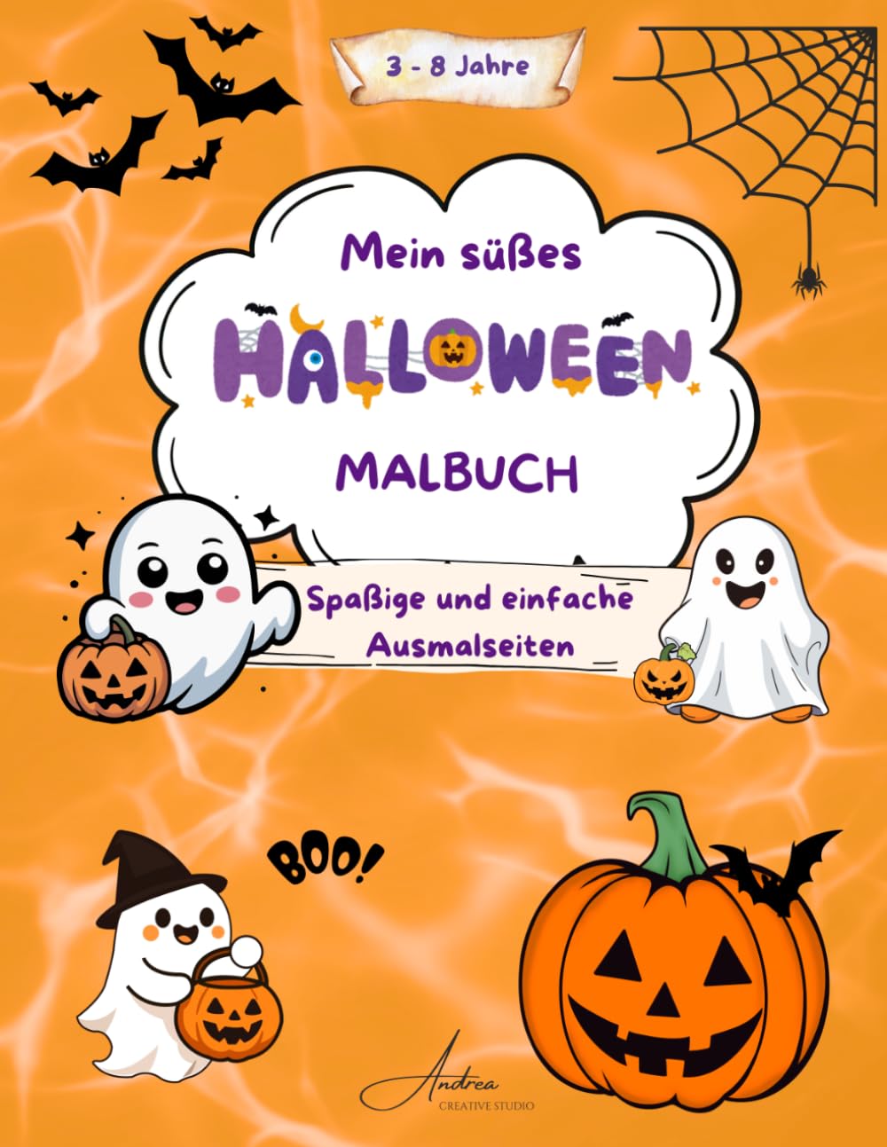 Mein süßes Halloween Malbuch: Einfache und niedliche Halloween Motive zum Ausmalen