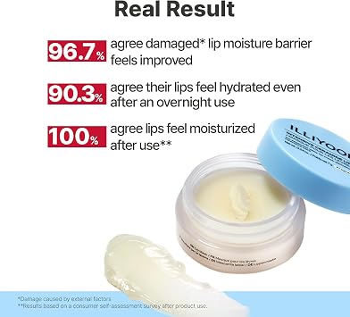 ILLIYOON Intensive Ceramide Lip Mask (7g), 10,000ppm Ceramide for Barrier Repair & Deep Hydration, Overnight Sleeping Mask & All-Day Balm for Dry & Flaky Lips, Non-sticky, Fragrance-Free, Vegan