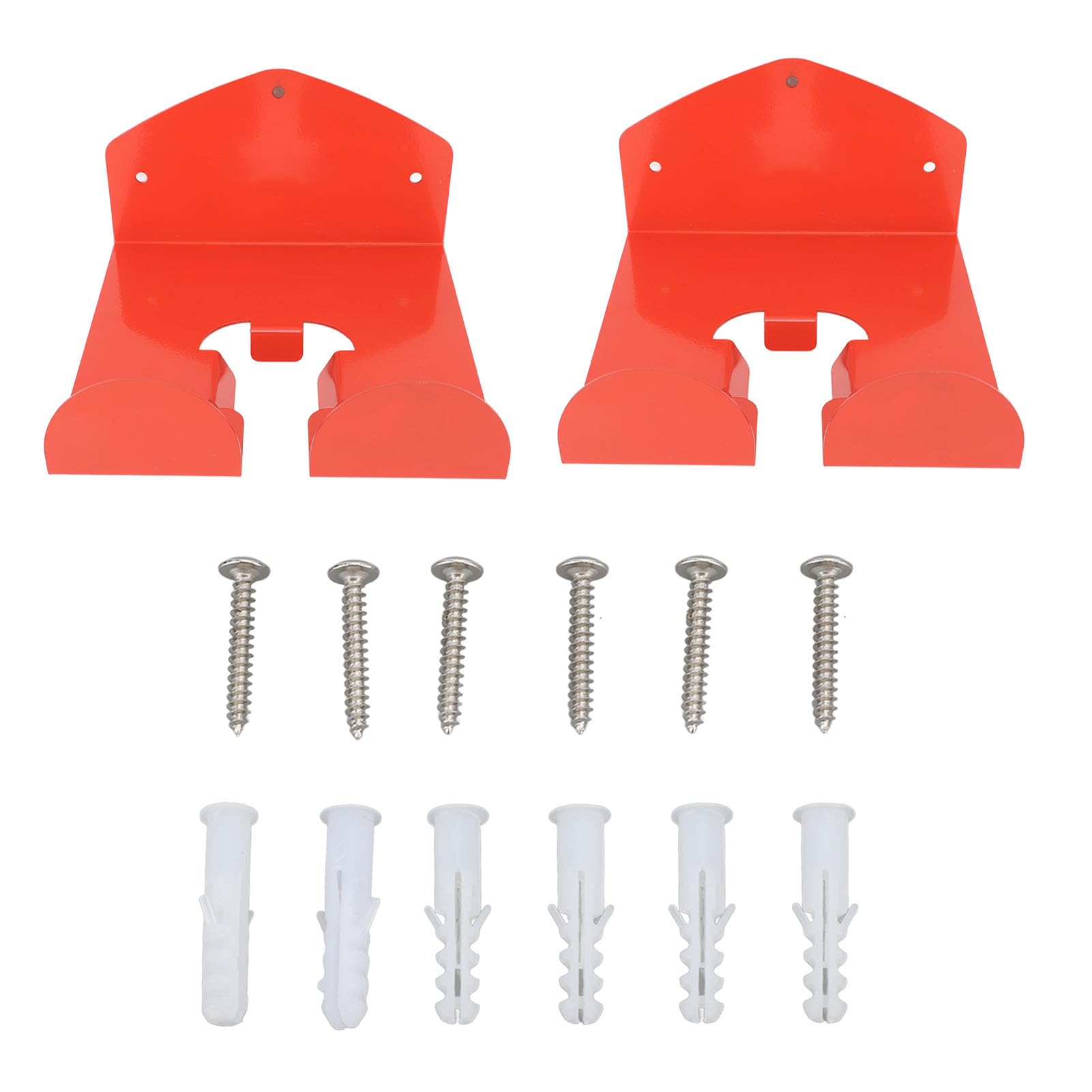 W wieszak na narzędzia ogrodowe | 2PCS stalowy stojak na trymer do trawy TRIMER/STRING TRIMER/HEDGE TRIMER | Organizator przechowywania garażu ze sprzętem | Pomarańczowy