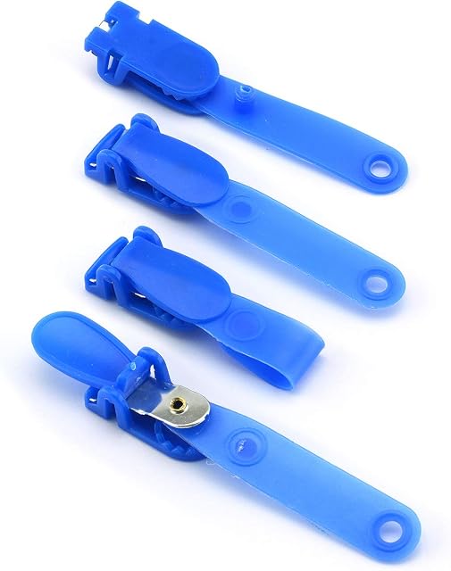 CKB Ltd 100 x Blue Plastic Crocodile Clips for ID Badge Holders Strap Gripper Used for Fastening Vinyl or PVC Business Visitor Name Tag Security Pass Card Holders