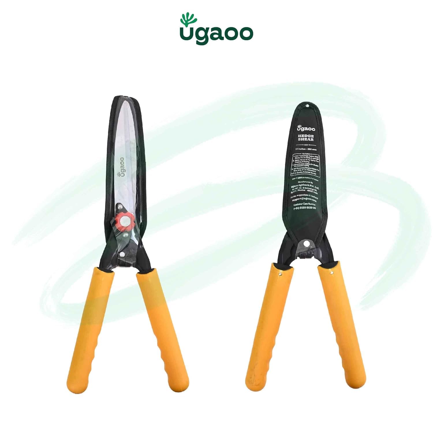 UGAOO Hedge Shears for Gardening | Garden Shears & Garden Cutting Scissors | Plant Cutting, Hedge Trimming Scissors | Heavy Duty Garden Cutter Tool with Plastic Sleeve, 10 Inch Blade 3