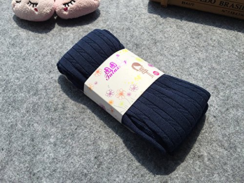 Monvecle Girls' Thick Cotton Stockings Socks Stretch Cable Knit Footed Tights4