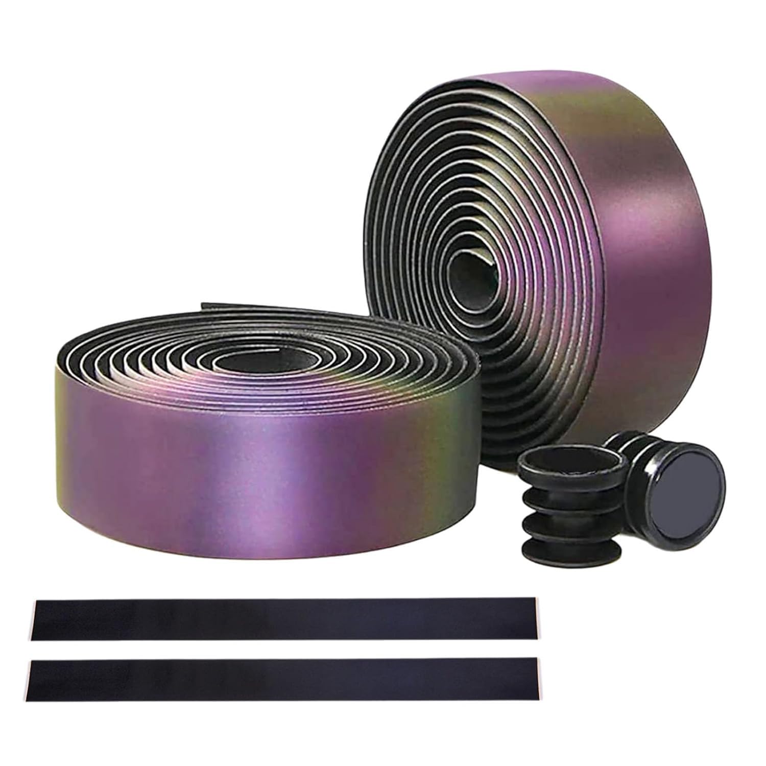 THE WHITE SHOP Road Bike Handlebar Tape, Bicycle Bar Tape, PU Leather + EVA, Reflective Cycling Handle Grip Wrap - 1 Rolls