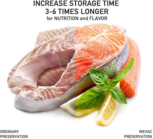 Miniatura 9 de Rollo de sellado al vacío con cortador, 6 x 100 pies y 8 x 100 pies, 2 rollos ideal para guardar alimentos, sin BPA, grado comercial, ideal para