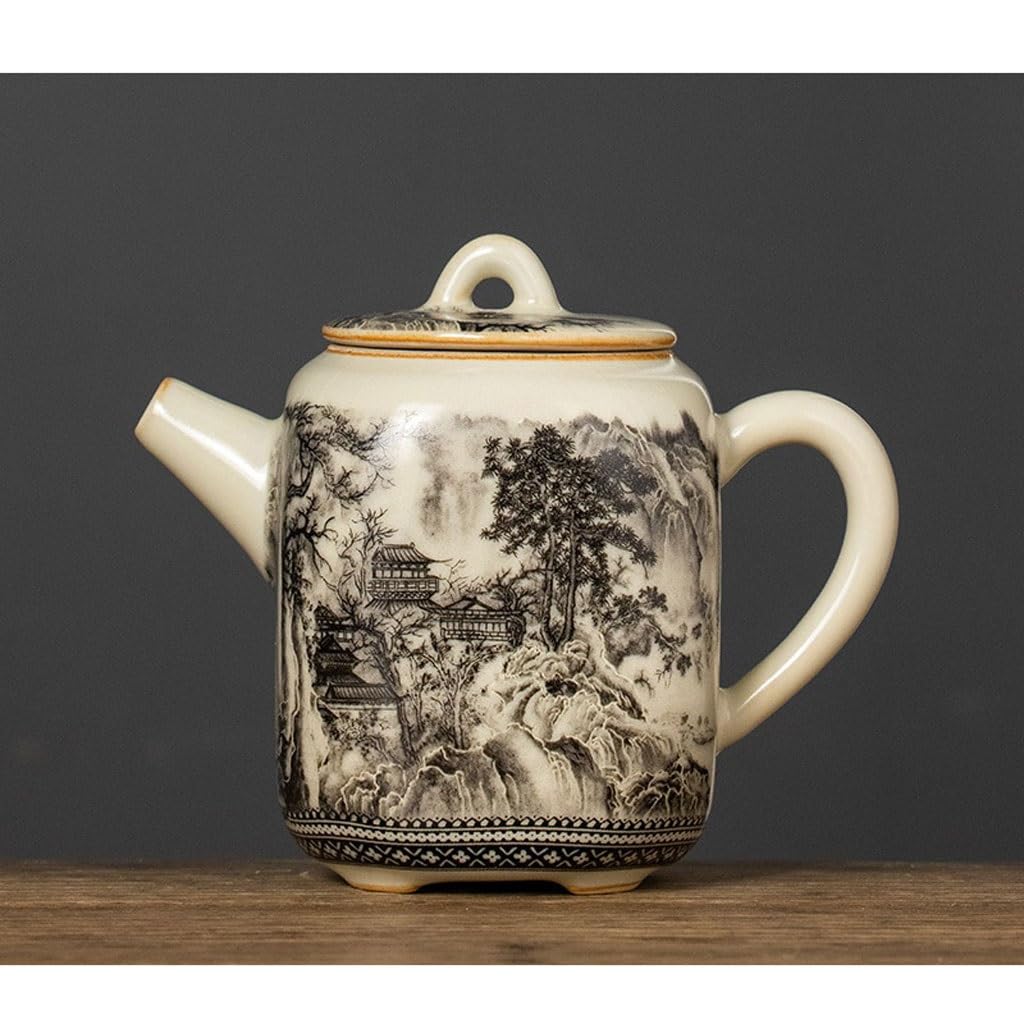 Czajnik podróżny, herbata popołudniowa, pojedynczy dzbanek do herbaty, zestaw do herbaty Kung Fu, ceramiczny czajniczek do parzenia i picia herbaty, czajnik domowy, zielony czajniczek do herbaty