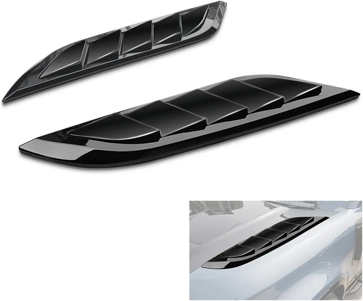 Car Front Bonnet Vents Hood Side Trim Cover Steel Air Flow Intake Scoop Vent Snow Cover 2020 2021 Land Fit For Rover Defender