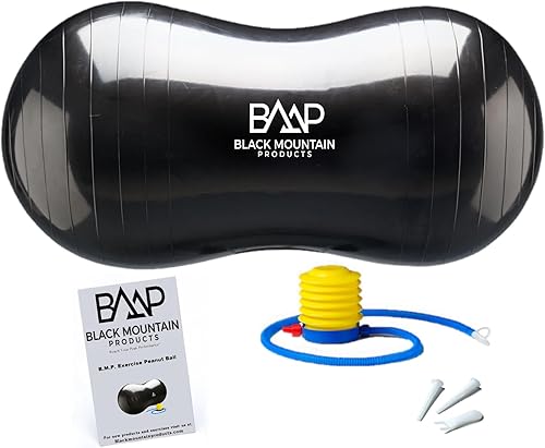 Black Mountain Products Ejercicio Estabilidad Yoga Cacahuete Pelota, Bomba de Pies, Tapón de Bola, Extractor de Tapón, 2000 lbs Estático Capacidad disponible en Yaxa Venezuela