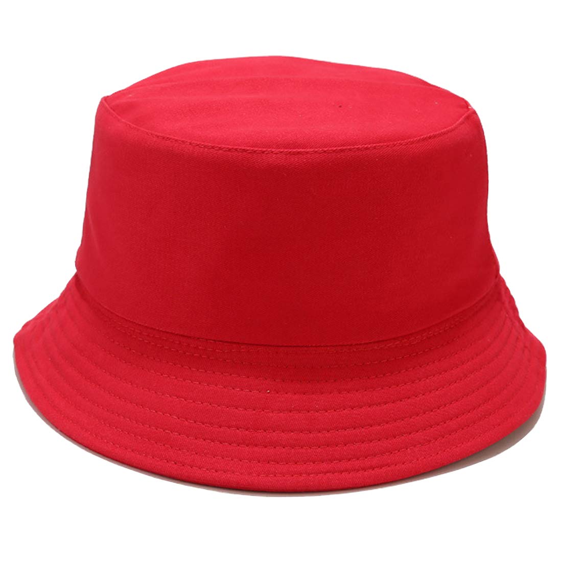 Yixda Classic Sun Hat Fishing Hat Reversible UV Protection Summer Hat Bucket Hat - Red - One size