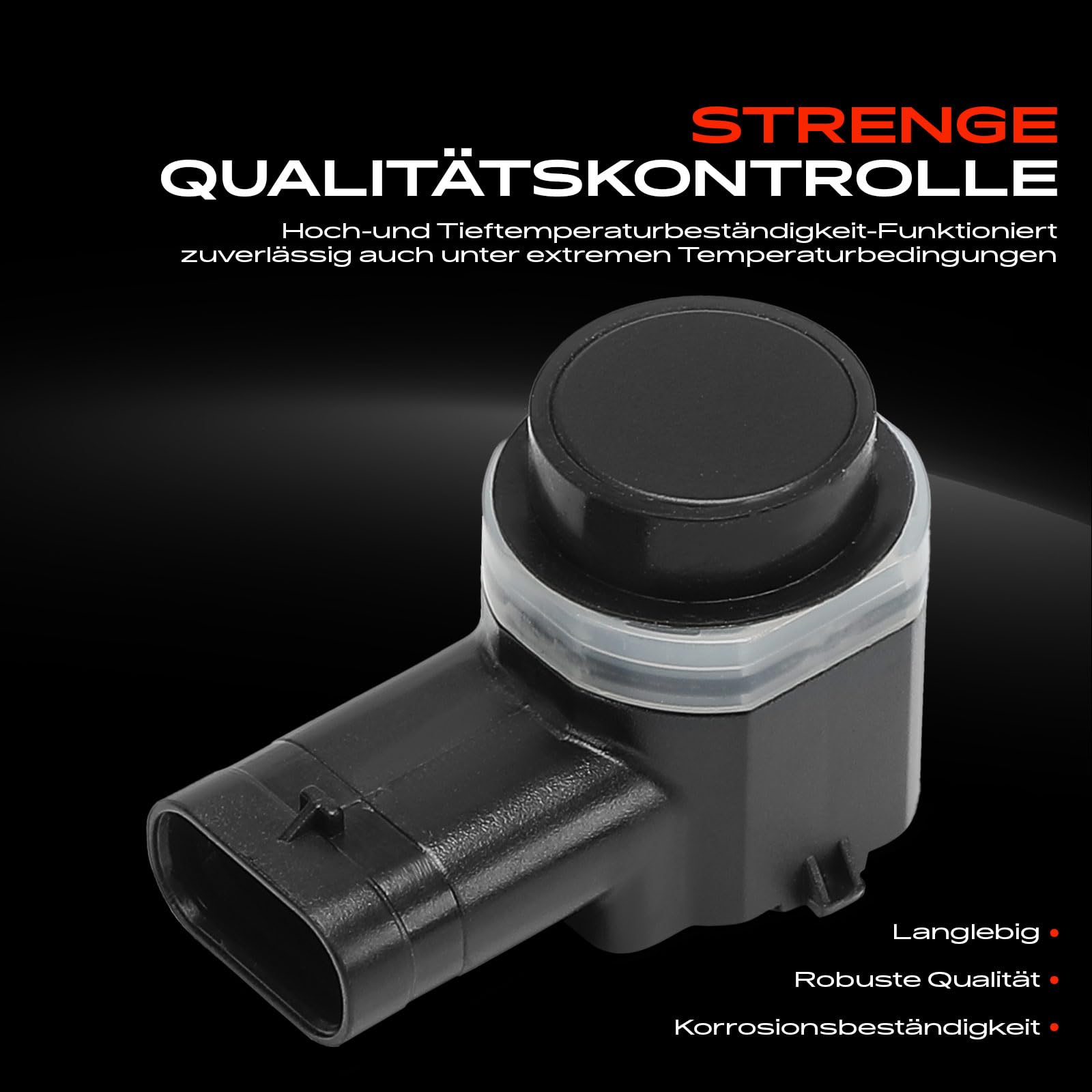 Frankberg 4x Parksensor Vorne Hinten Kompatibel mit 500 312 0.9L-1.4L 2007-2024 Punto 1.4L 2008-2012 500 C 312 0.9L-1.4L 2009-2024 500/595/695 1.4L 2008-2024 Replace# 71775015