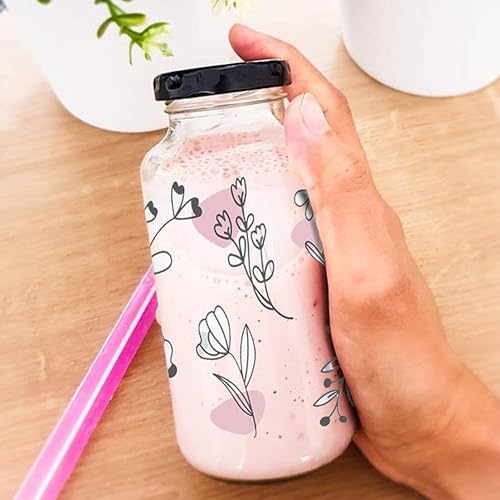 Pegatina de transferencia de flores UV DTF impermeable UV DTF Cup Wrap Adhesivos de transferencia Adhesivos para tazas de vidrio, taza de café,