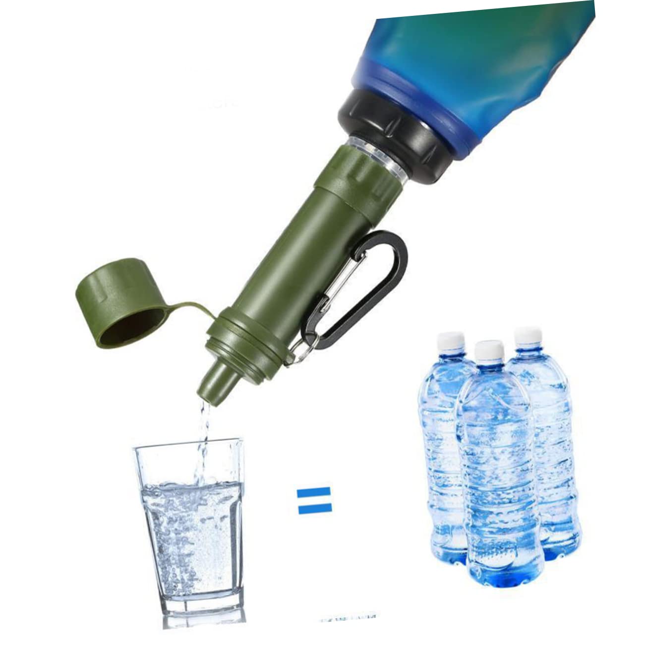 TOYANDONA Lot De 2 Filtres À Eau D'Urgence Purificateurs D'Eau De Camping Filtre À Eau Portable Filtre À Eau De Randonnée Purificateur D'Eau Compact Filtre À Eau De Camping