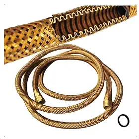 Mangueira Tubogas Haenke 1/2, Flexível em Tomback, Giratória, Ideal para Gás Natural (GN) e GLP, Alta Resistência e Vedação Segura para Fogões e Cooktops (3 metros)