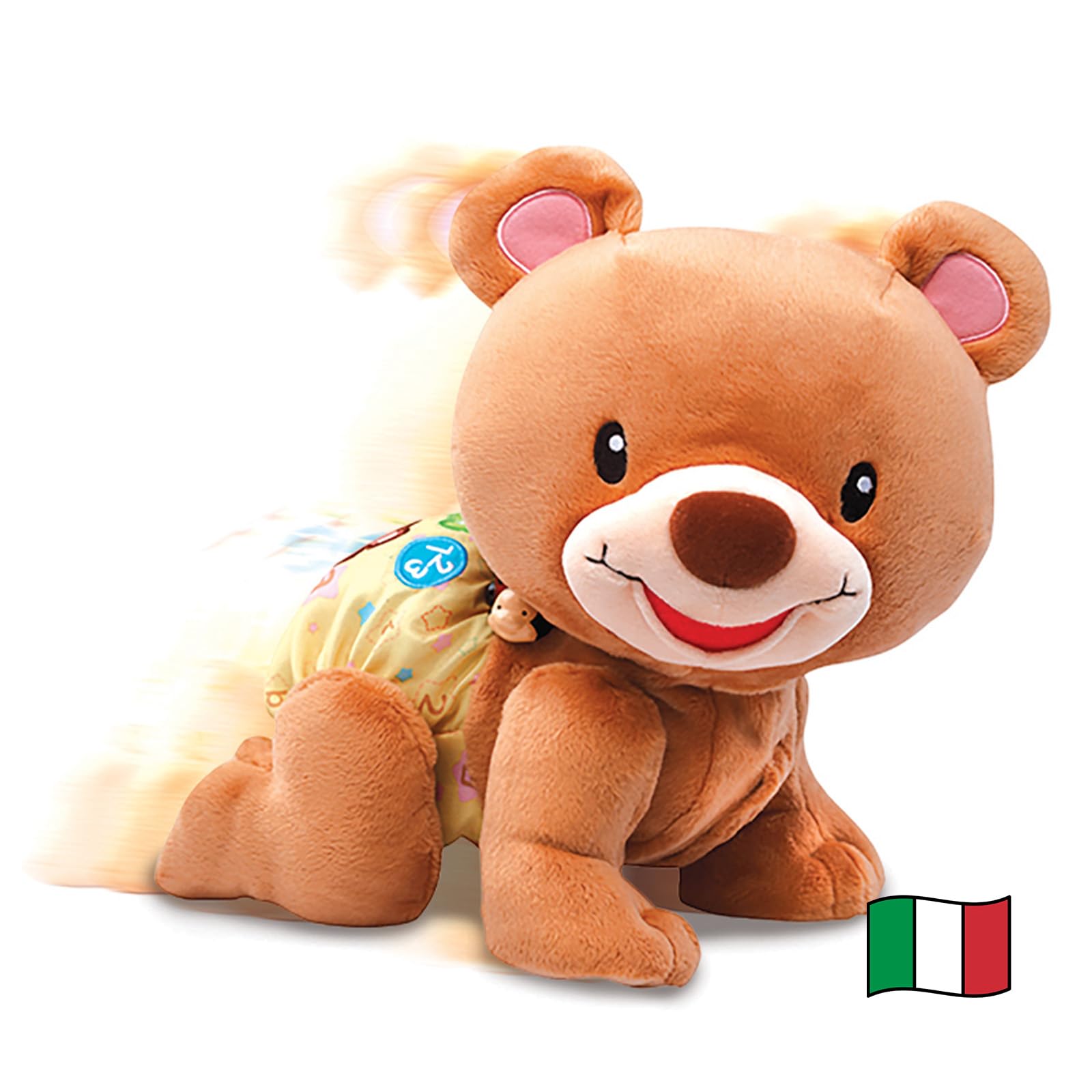 VTech Orsetto Teddy - Canta e Gattona con Me, Orsetto Giocattolo che Gattona, Animale Interattivo con 3 Canzoni, 2 Frasi Cantate e 10 Melodie, Lingua Italiana, Batterie Incluse, 9-​36 Mesi