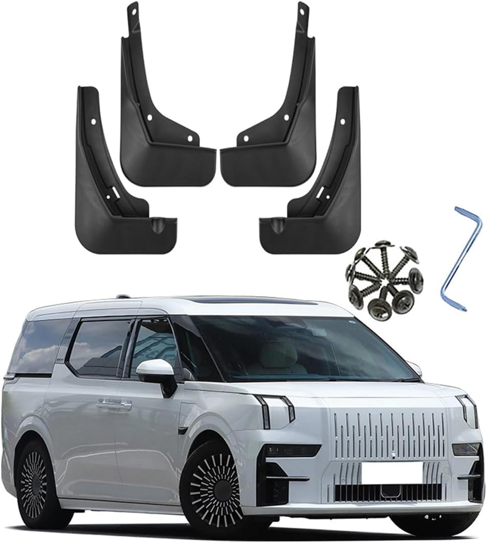 Car Mudguard Mud Flaps for ZEEKR 009 2022-2024 Molded Custom Front and Rear Mudflaps Splash Guards Flares Kit 4-PC Auto Accessories,Send 1 Car Wash Towel