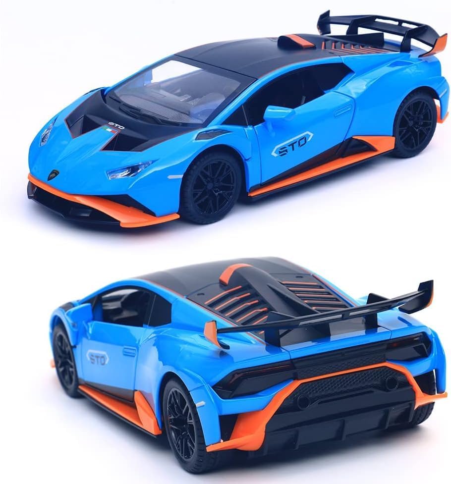 Image of DEOXY 1:24 Lamborghini Urus Car Model, Diecast Pull Back Car Toy car, Doors Open, Light and Sound, Boys Toys Kids Adults Gifts Black (STO Blue)