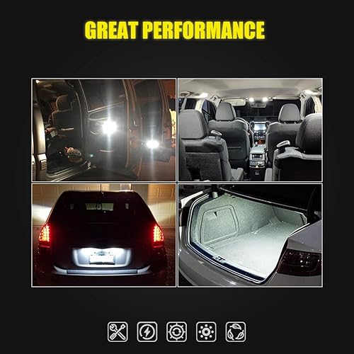 Miniatura 14 de AUXLIGHT 194 168 2825 T10 - Bombillas LED para interior, color blanco, rojo, ámbar y azul, luces súper brillantes de repuesto para domo, puerta