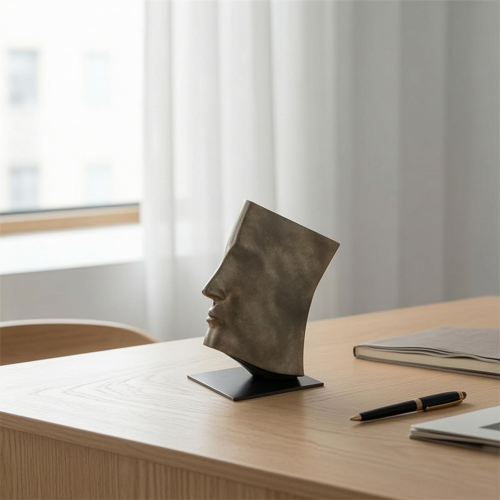 B Baosity Scultura Decorativa Scultura Statua Moderna con Silhouette Contemporanea E Supporto Stabile per Tavolo Adatta per Librerie Scrivanie Consolle Vetrine Studi Professionali Casa, Piccolo
