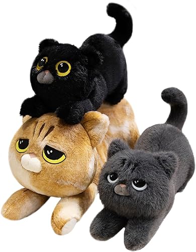 Miniatura 4 de Peluche de gato loco, juguete grande de Halloween, terrible almohada de gato de peluche de gato blanco suave, abrazable, encantador, gatito,