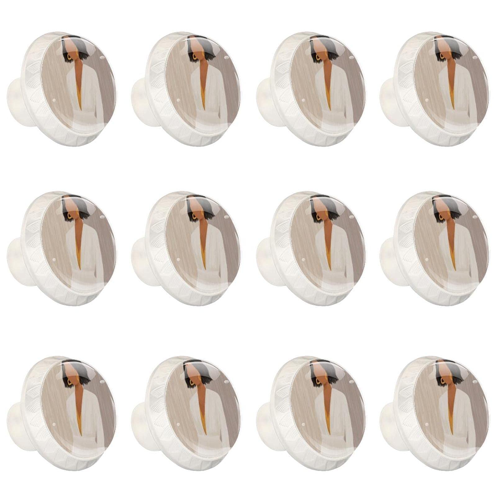 Boutons de tiroir de commode au design femme au travail pour bureau