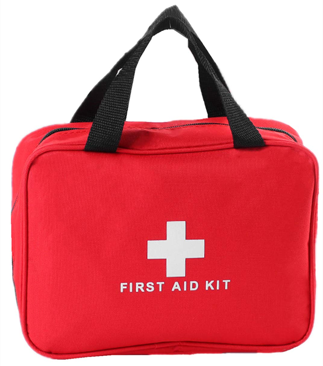 Trousse De Premiers Secours Vide Grande Capacité - Sac Rouge Robuste Pour Voiture, Camping Et Maison