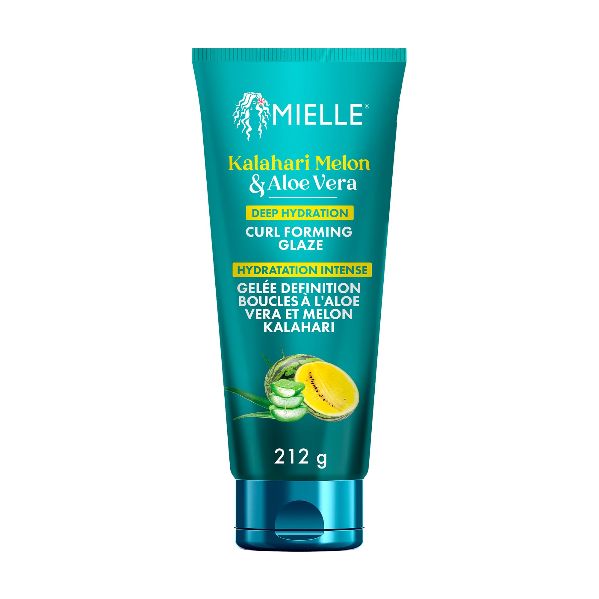 Mielle Kalahari Melon & Aloe Deep Hydration Curl Forming Glaze – Moisturising Curl Cream for Defined, Frizz-Free Styling & Long-Lasting Hold 221 g