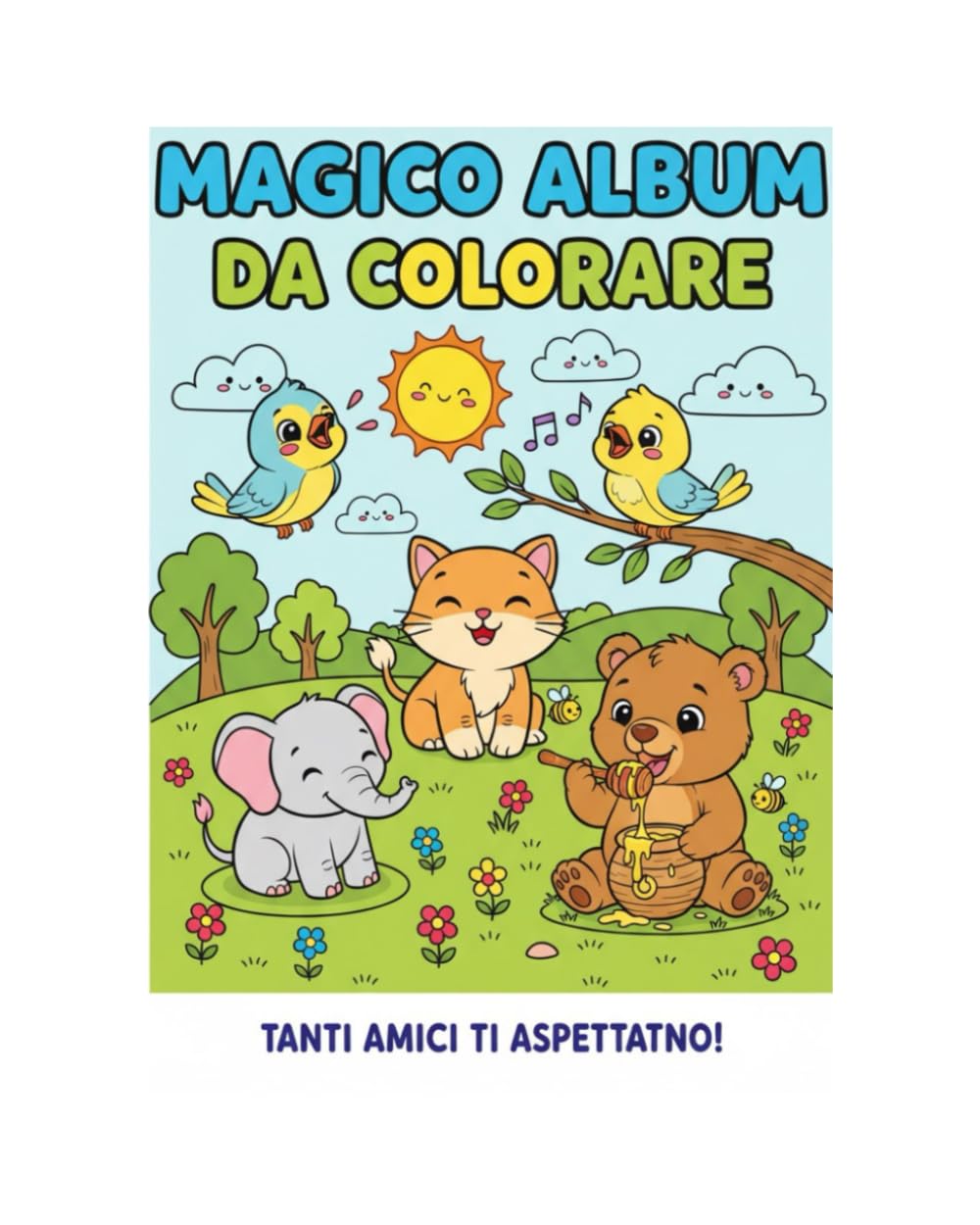 Magico album da colorare: tanti amici ti aspettano!