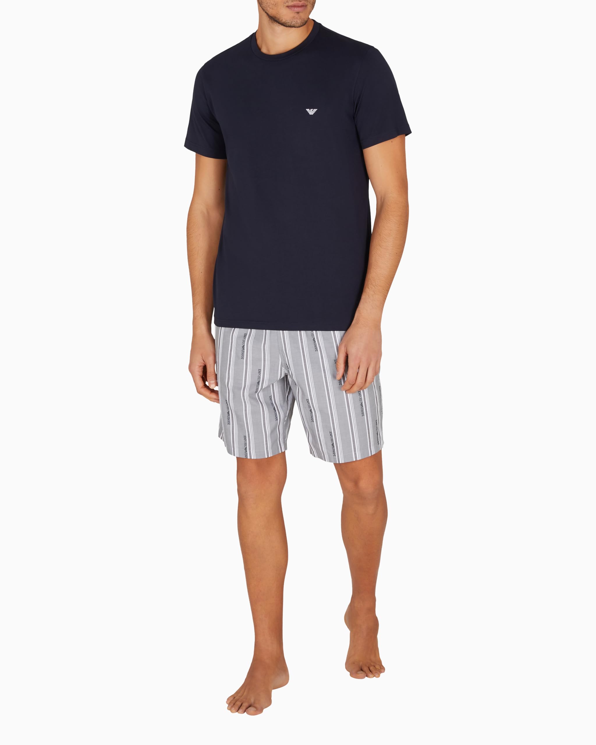 Emporio Armani Logo Pattern Woven Pajamas Pantalone del Pigiama Uomo