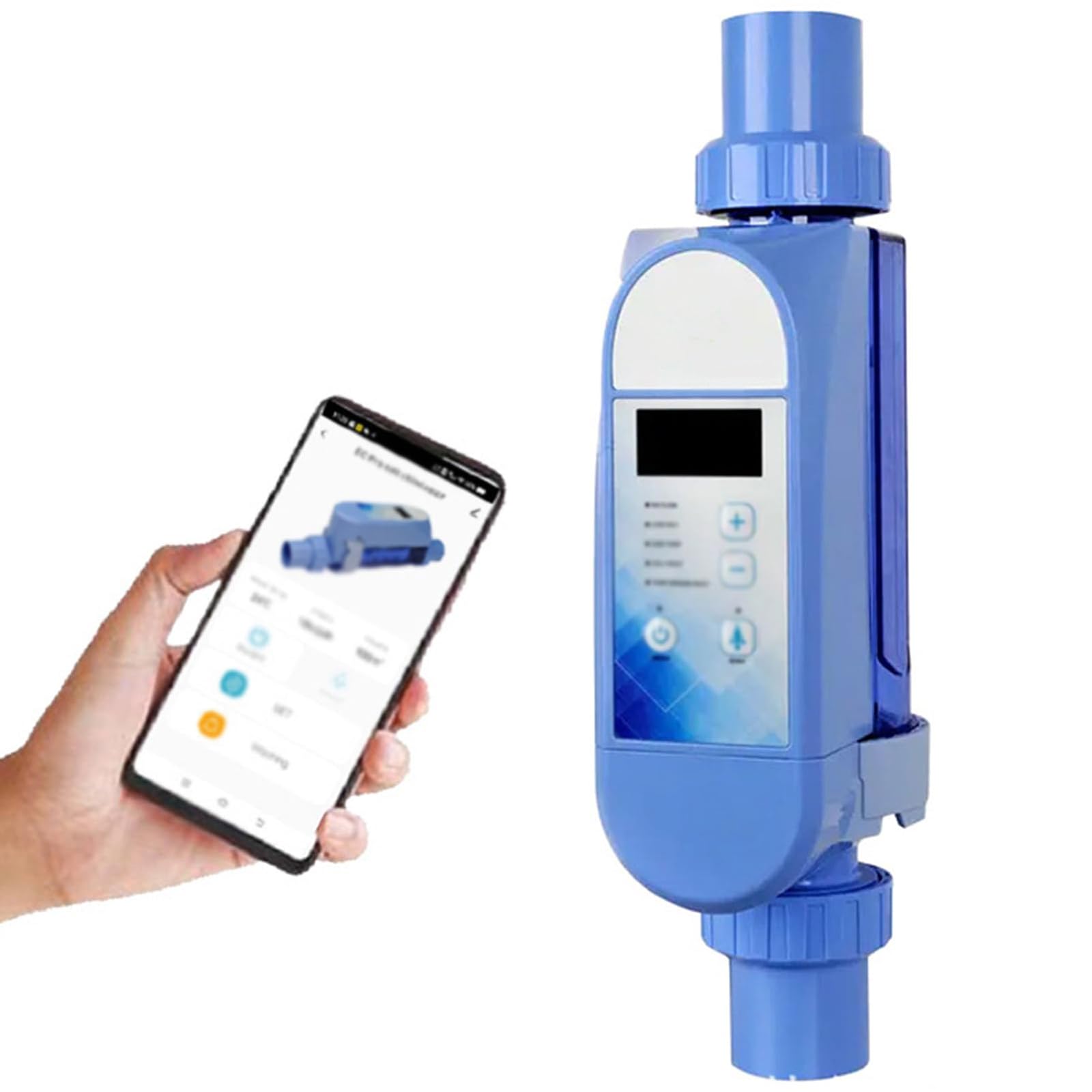 Sistema automático de clorador de piscina autoadaptable, generador de cloro inteligente para piscinas, nivel de sal de 2700-4500 ppm