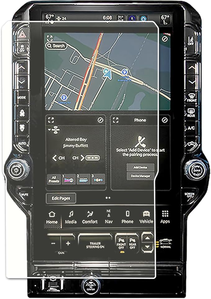 Protecteur d'écran mat Ram 1500 Uconnect anti-rayures 14,4"