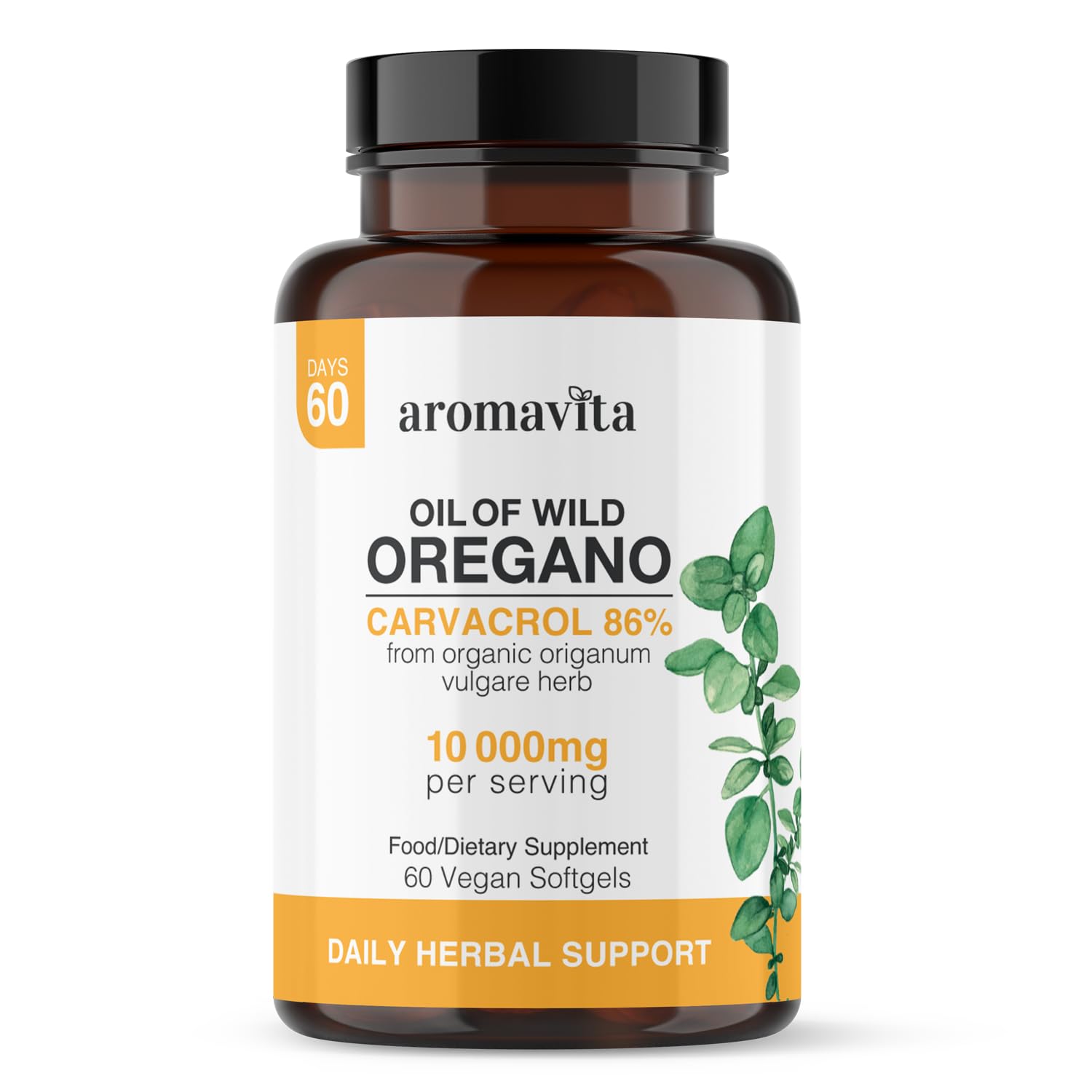 Wild Oregano Oil Softgels, Organic, 86-90% Carvacrol, 120 Vegan Softgels — Amazon image 10