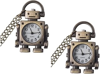 2 Pçs Relógio De Bolso Vintage Relógio Steampunk Relógio De Bolso Mecânico Relógio De Enfermagem Relógio De Bolso Com Corrente Relógio De Bolso Colar Relógio De Bolso Mão Vento