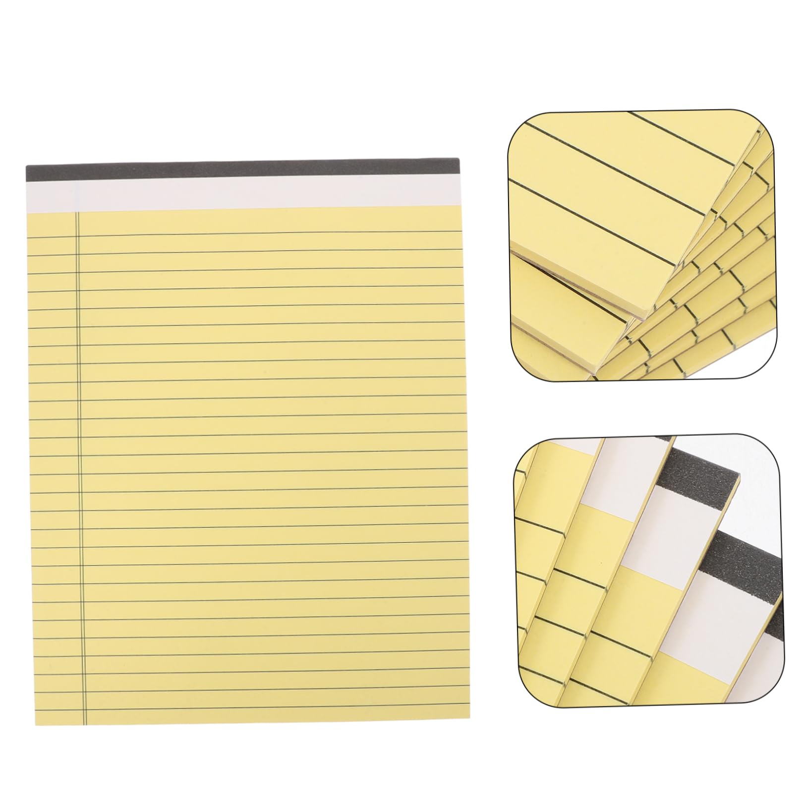 Blocchi Note Legali Strappabili 10 Pezzi Gialli Carta Doppia Faccia 30 Pagine Ciascuno per Attività Quotidiane e Ufficio