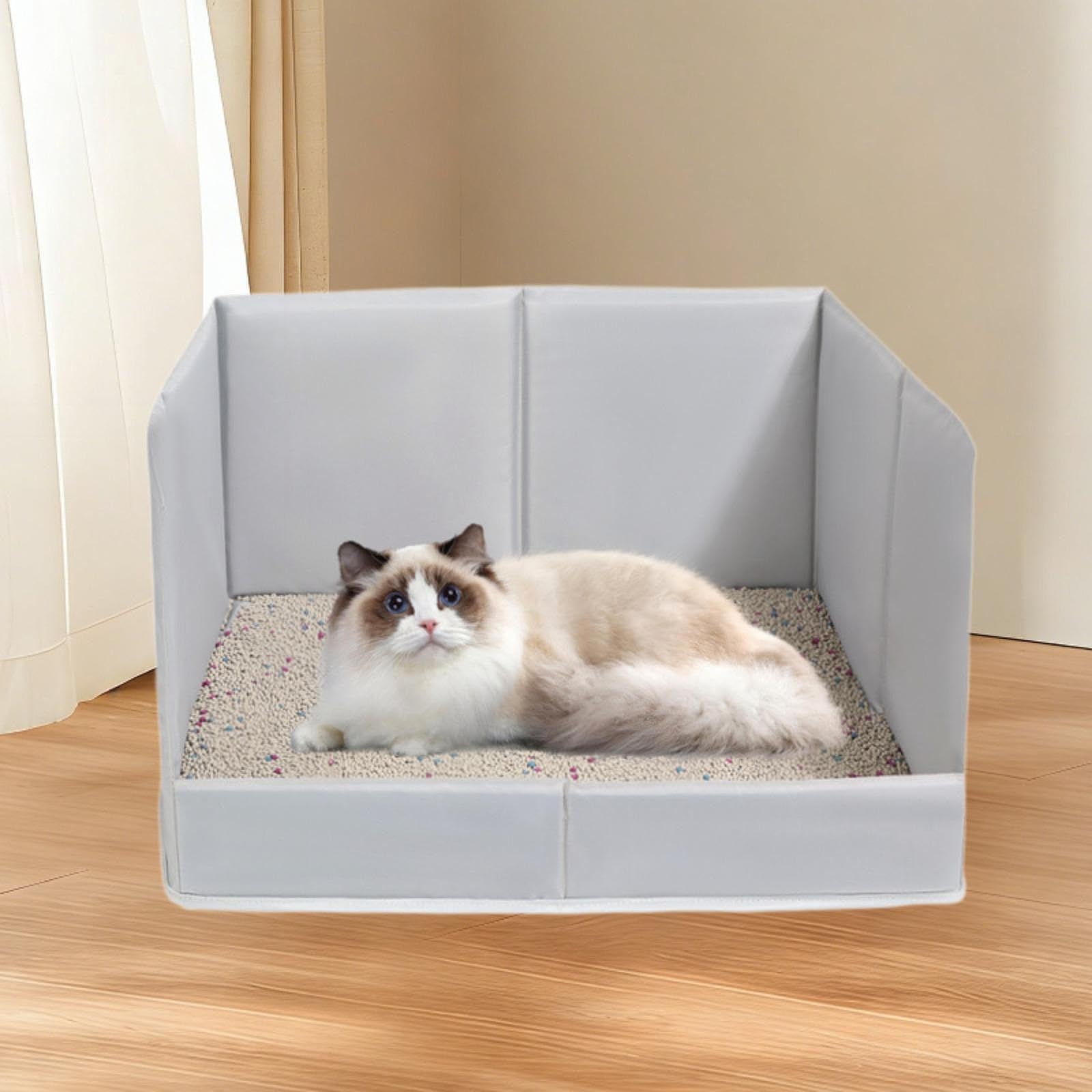 Toilette Pieghevole per Cani con Bordi Alti, Ideale per Cuccioli E Gatti (Adatta Anche per Uso Interno), L 113cmx85cmx41cm