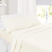 Vista 1 de King Size Sheets 4 Piece King Off White Bed Sheet Set - Hotel Bed Sheets - Soft Microfiber Sheets - Easy Fit 8" to 14" Deep Pocket Fitted Sheets