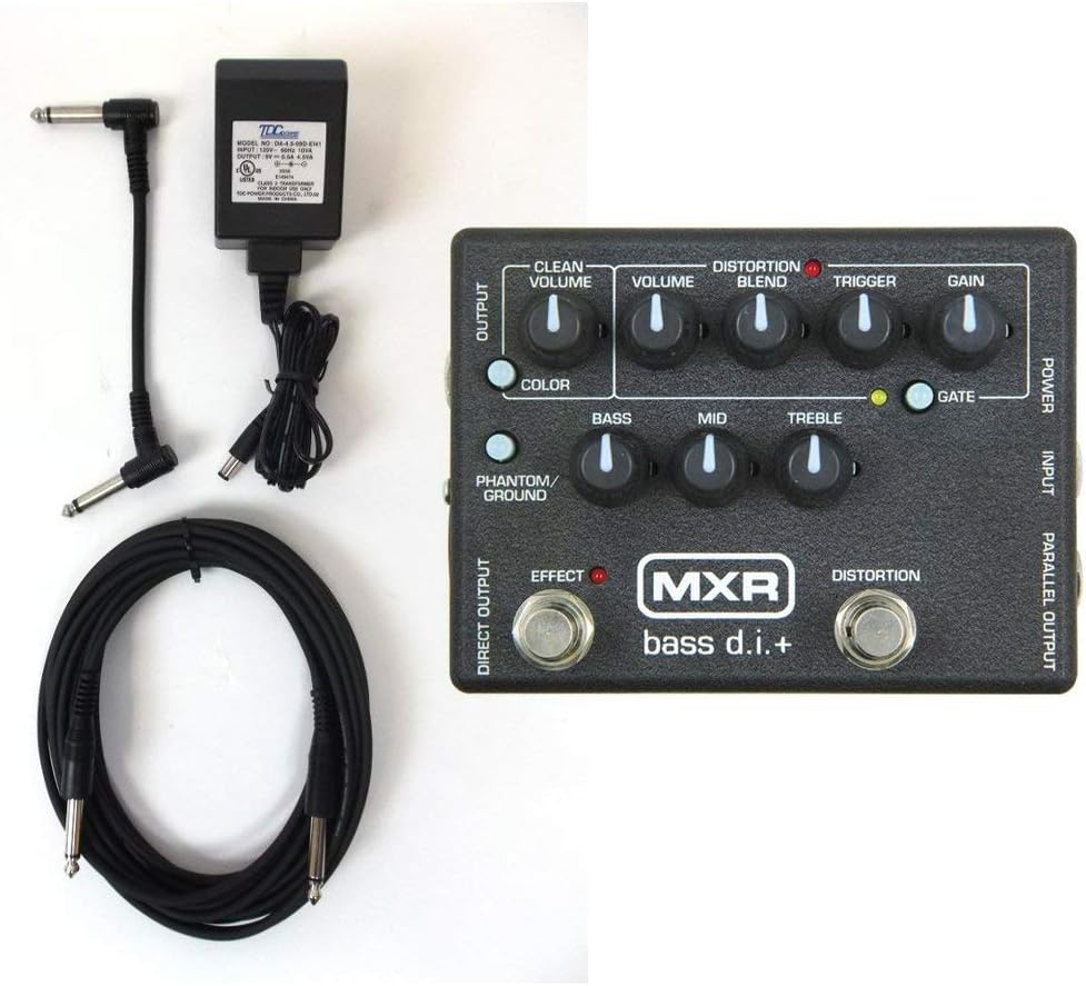 MXR M80 Bass D.I. Pedal + Power adapter and cables!