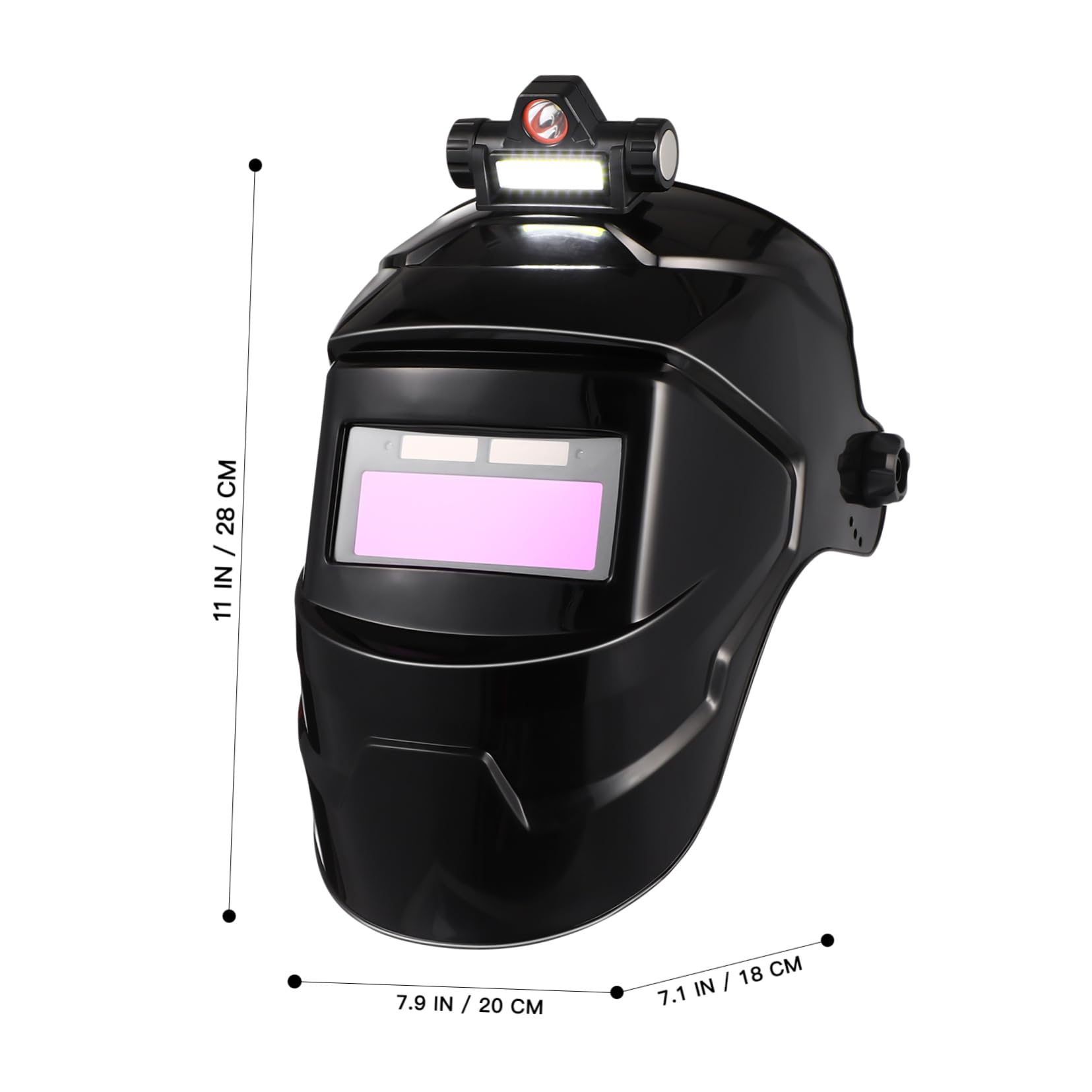 Maschera di Protezione per Saldatura Automatica 1116 Nera | Schermo Ampio, Regolazione a Ingranaggi, Struttura Semimaschera per Taglio e Saldatura