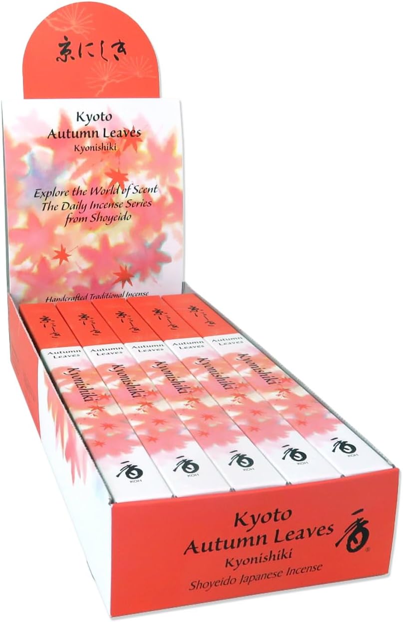 Shoyeido's Kyoto Autumn Leaves Incense - 1 Pack of 10 Bundles, 35 Sticks per Bundle