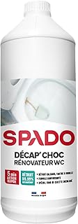 SPADO - Décap'choc rénovateur WC - Nettoyant et Décapant spécial Fond de Cuvette Encrassé - Désinfecte et désodorise - Compatible Fosse Septique - 1L - Fabriqué en France