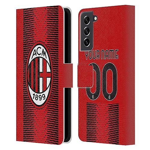 Coque AC Milan Samsung S21 FE 5G étui portefeuille cuir personnalisé protection intégrale