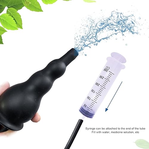 Miniatura 7 de TOPINCN Anal Douche Female Backyard Enema Cleaner Anal Plug Inflatable Silicone for Care Double Mouth Pump Garden Lawn Backyard Toilet Cleaners