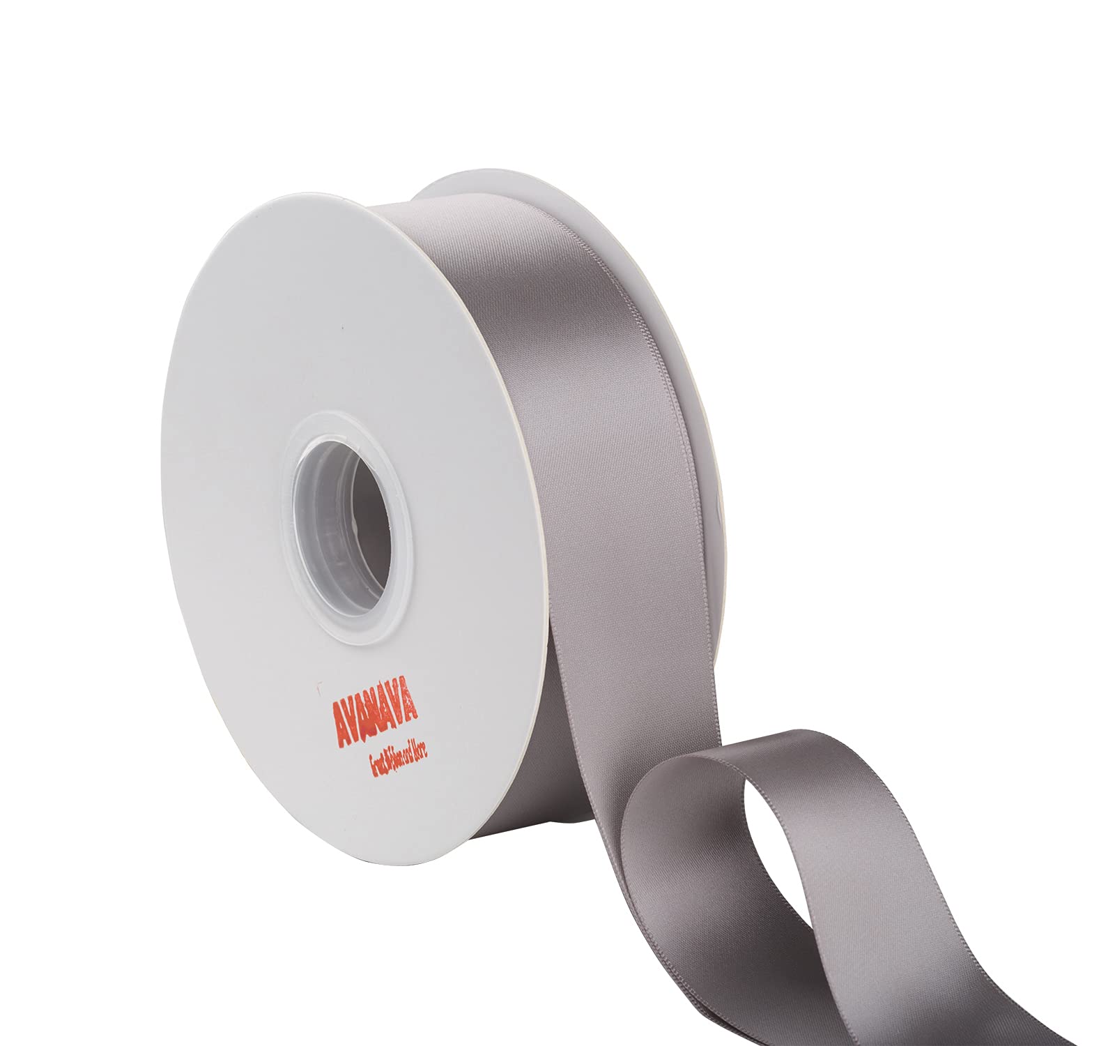 新品 AVANAVA 幅38mm 両面サテンリボン 縦長45m #668.タンジェリン