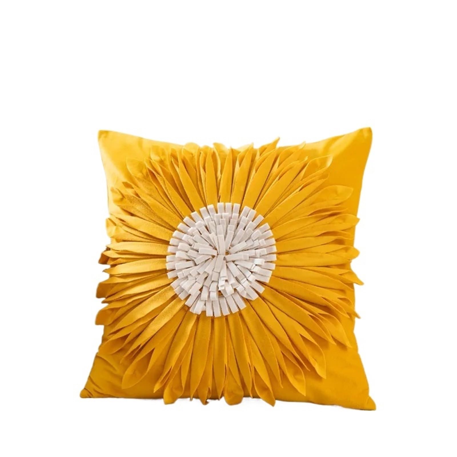 LCKKJHG Daisy Design Cushion Cover 45x45cm Room Decor Sunflower Throw Pillow Bedroom Living Pillowcase(Yellow)