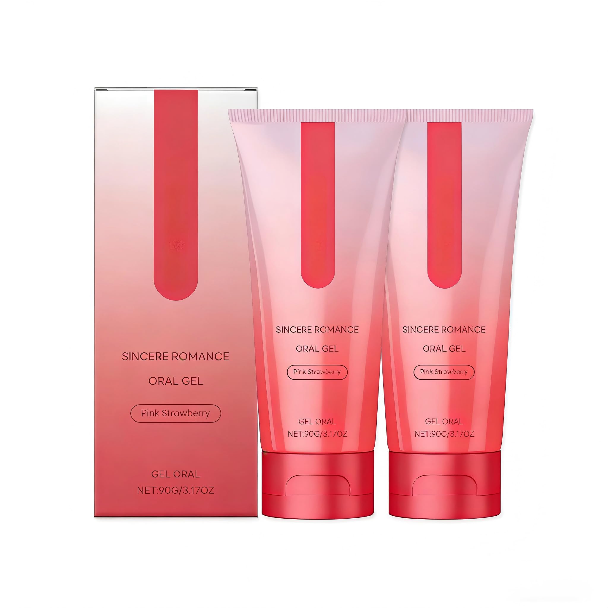 Oral Gel Pink Strawberry- Relax Throat, Curb Gag Reflex - 90g,2pcs