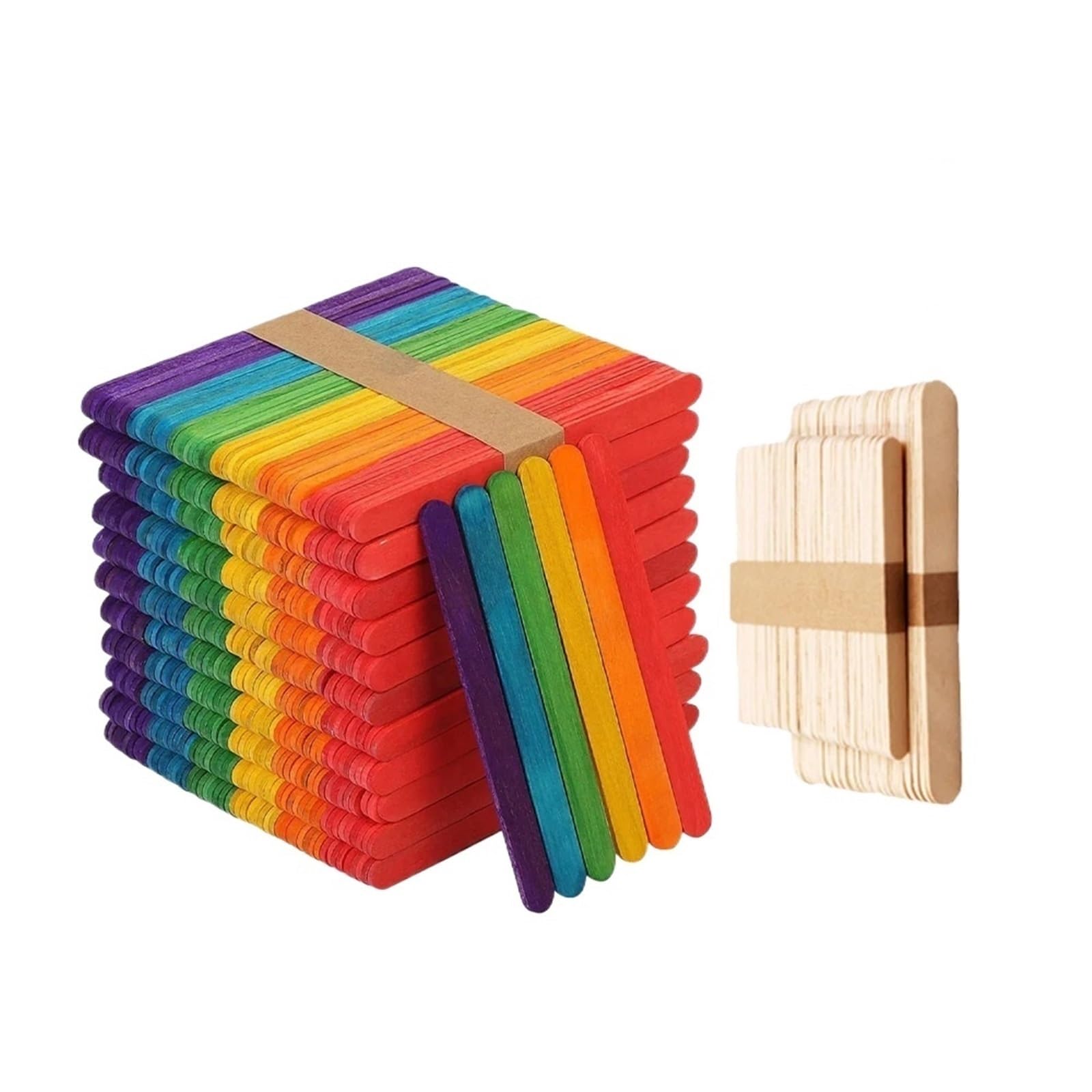 Bâtonnets de sucettes glacées en bois pour la nourriture - 300 à 1 000 bâtonnets - 93 mm (1 000 pièces)