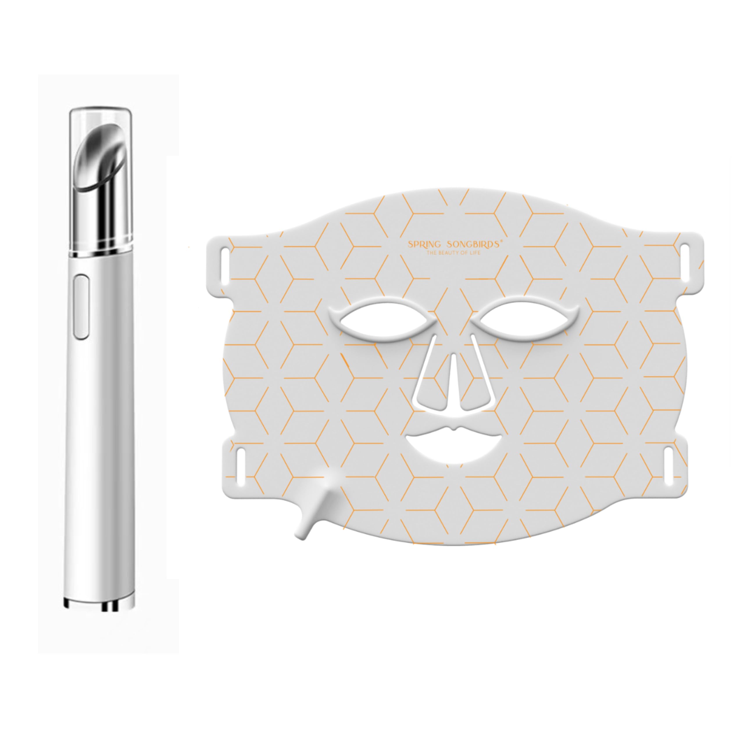 8-Mode Facial Beauty Mask Eye Massager Set Spa-Inspired Skincare Device to Refresh Brighten and Smooth Skin Gift for