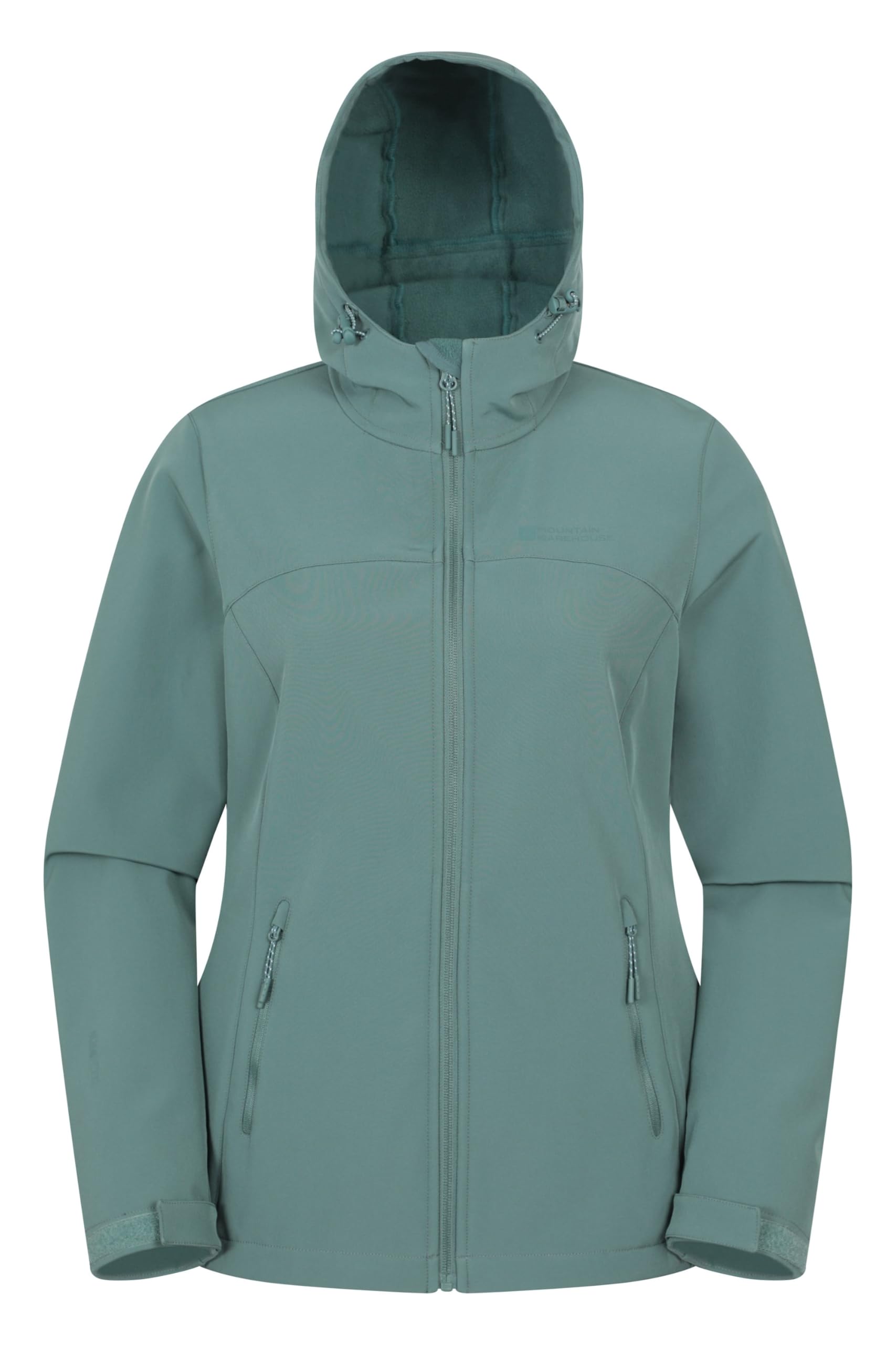 Mountain Warehouse Exodus Womens Softshell Jacket - Breathable, Adjustable, Water & Wind Resistant Ladies Coat - For Spring, Summer, Walking, Everyday wear Teal Women's Size 14