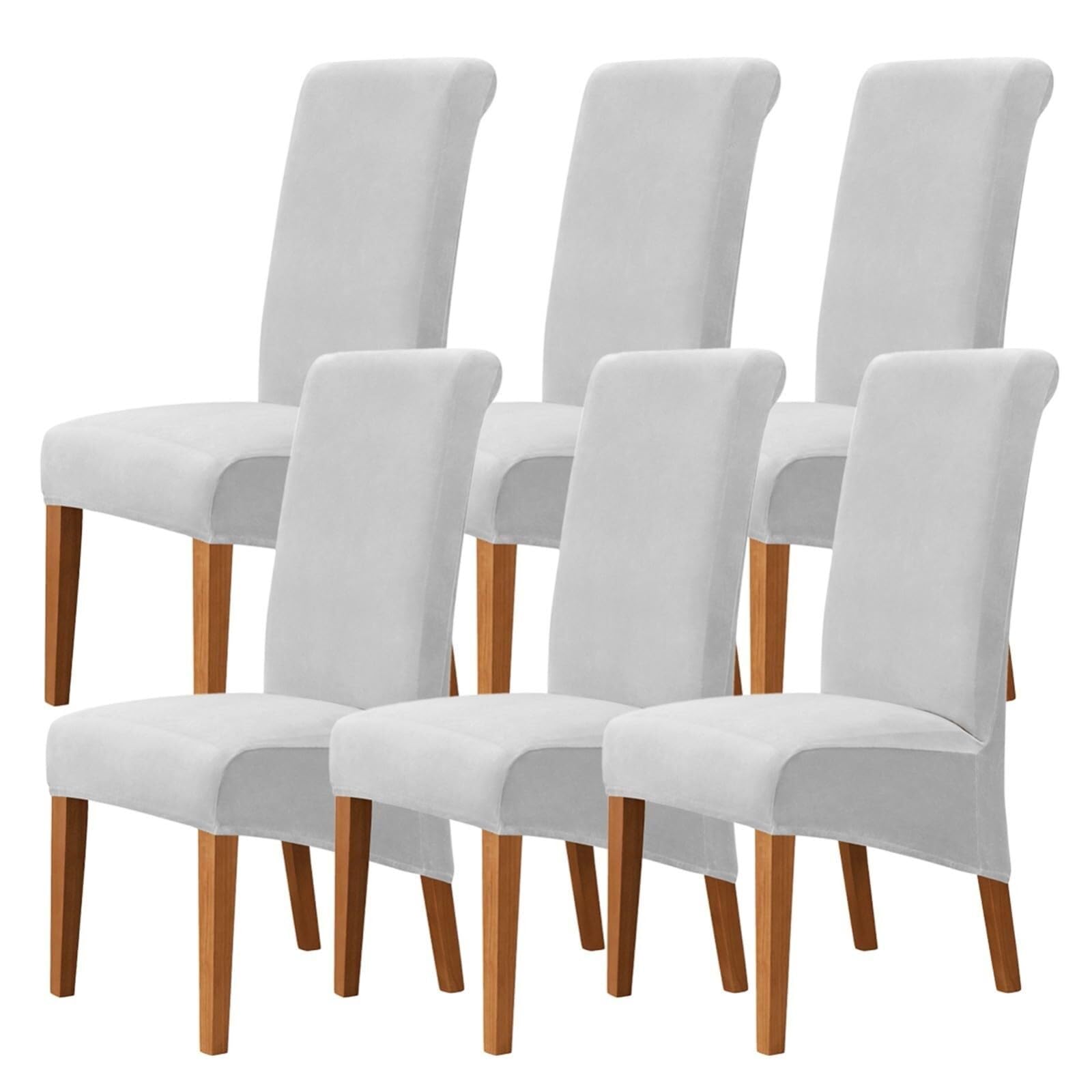 NMVAWIPT Stretch High-Back Dining Room Chair Covers, Removable Washable Furniture Protector For Restaurant Banquet(34#,6Pcs)