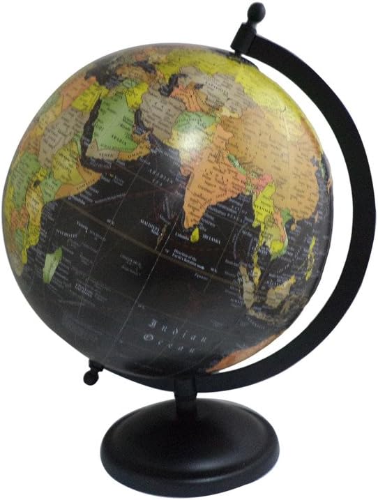 Ocean Wooden Stand Desktop Table Decor World Earth Globe Big Rotating 12" Globe